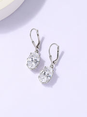 Crystal Grace Oval Dangle Earrings
