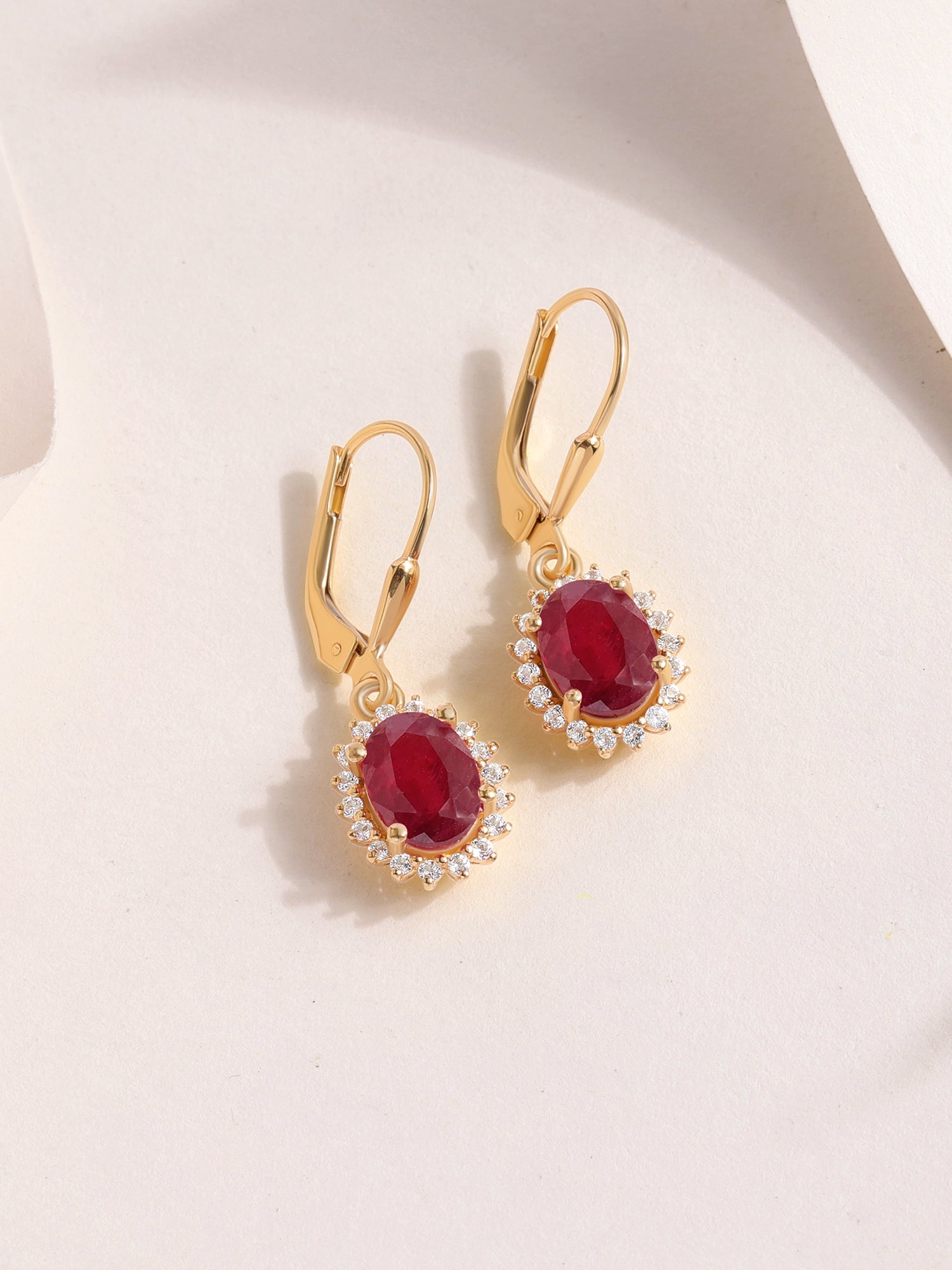 Radiance Natural Ruby Silver Earrings