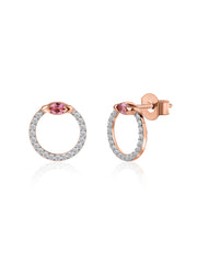 Pink Tormaline Earring Studs