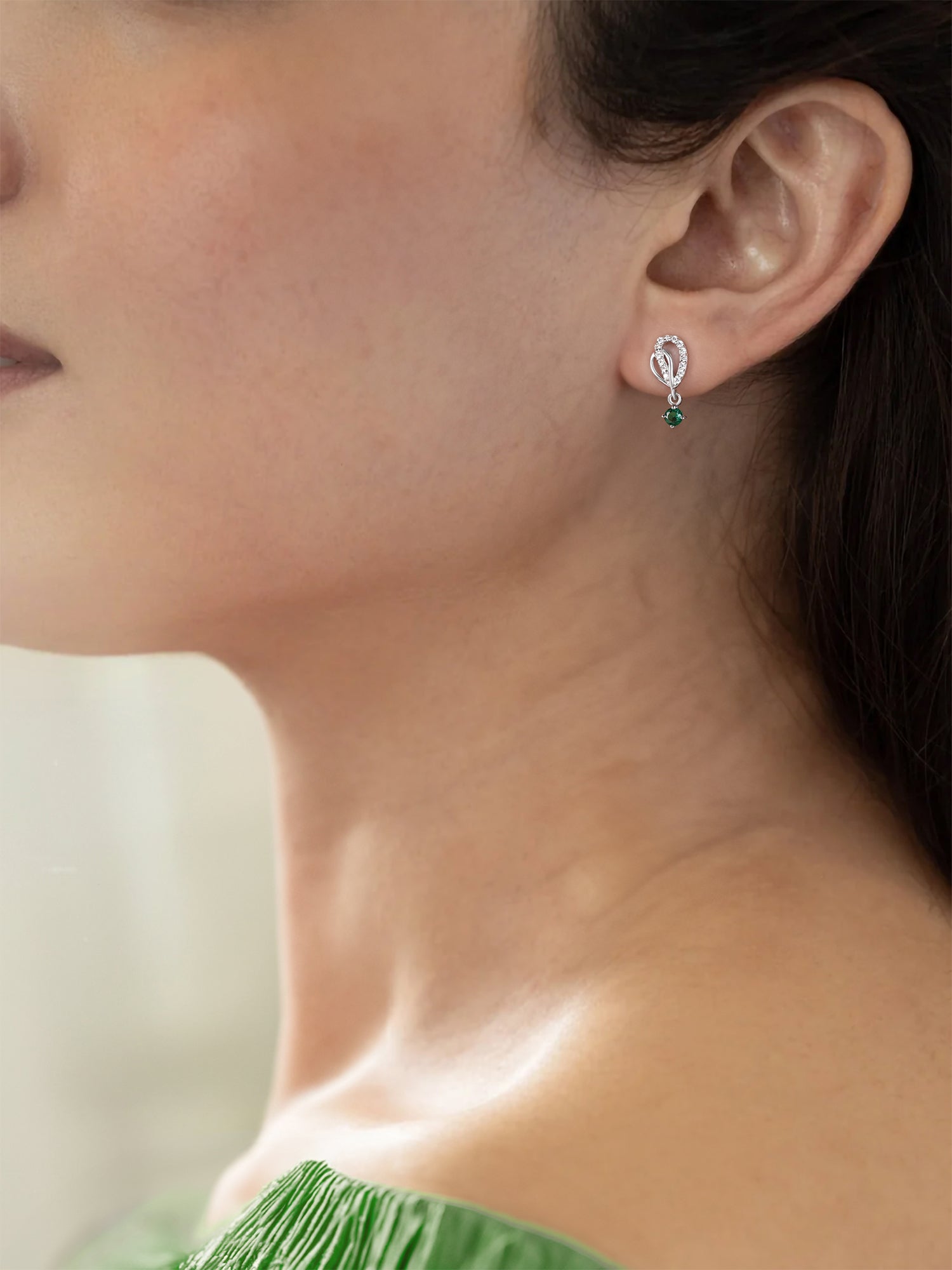 Paisley Emerald Earrings For Women