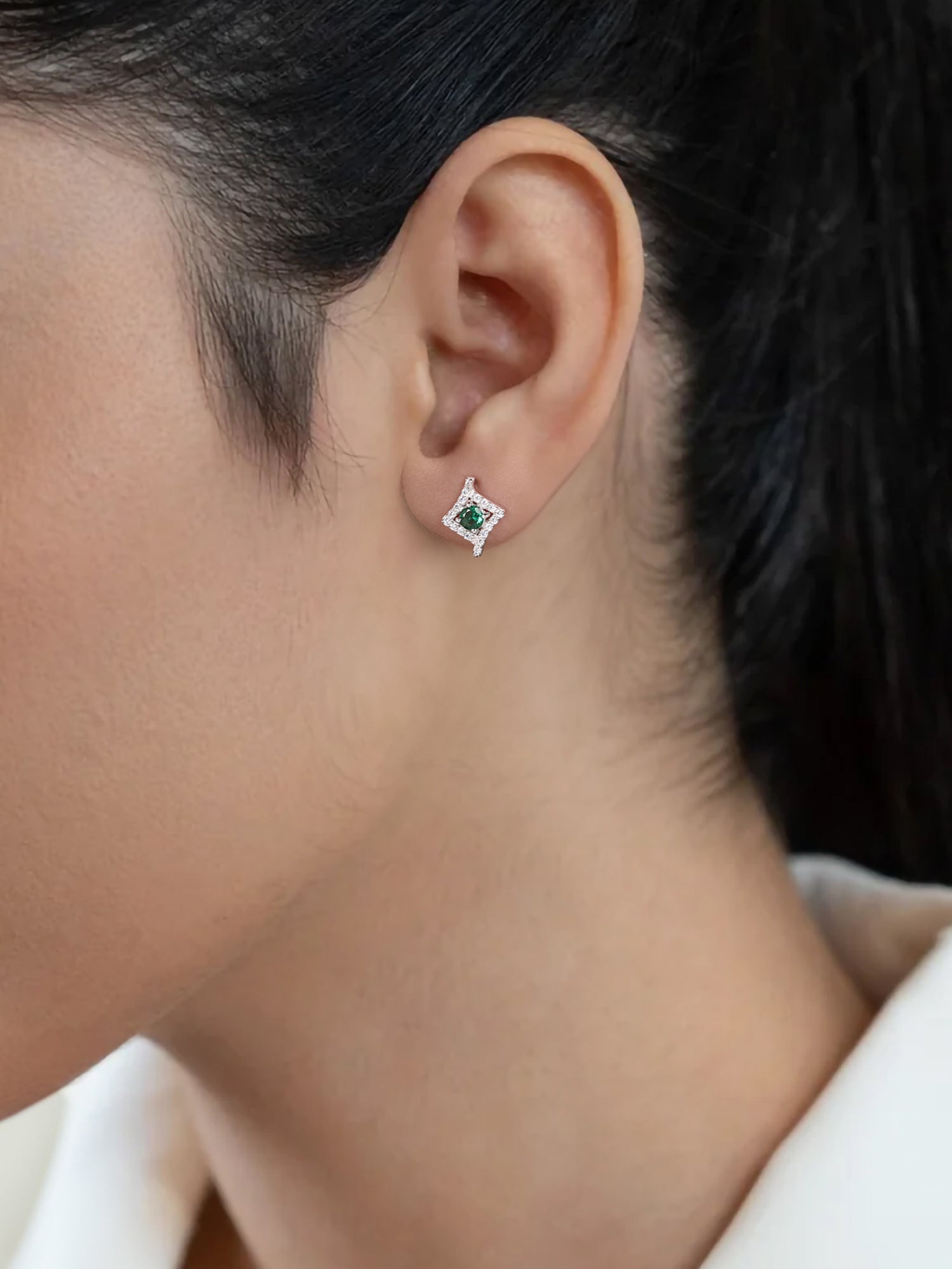 Glamourous Green Emerald Earrings