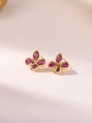 Flora Natural Ruby Studs Earring
