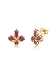 Flora Natural Ruby Studs Earring