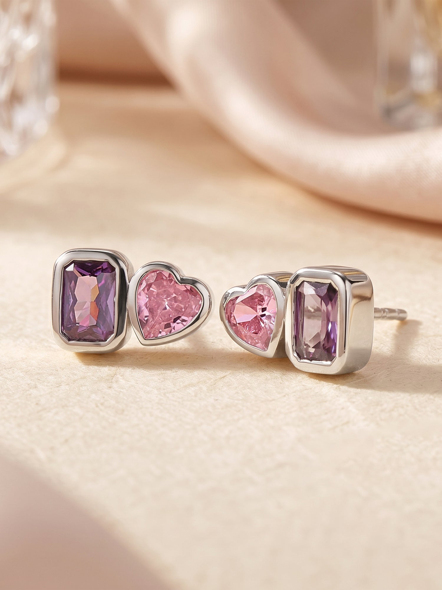 Toi Et Moi Dual Solitaire Studs