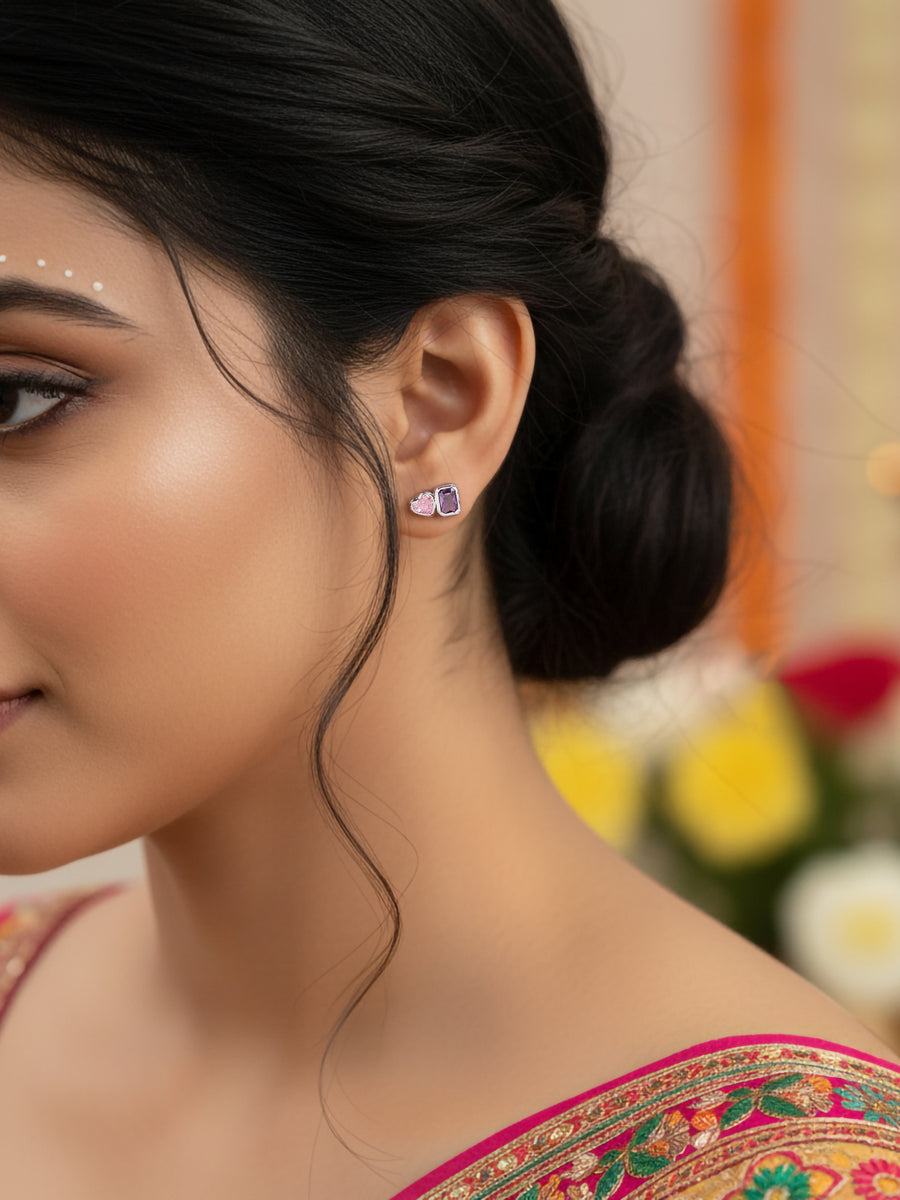 Toi Et Moi Dual Solitaire Studs