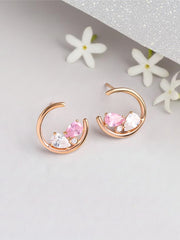 Crescent Moon Stud Earrings