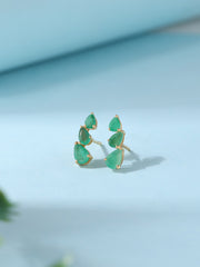 Pretty In Natural Green Emerald Earrings