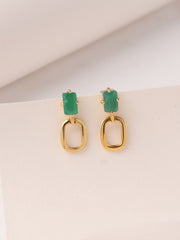 Natural Emerald Drop Earrings