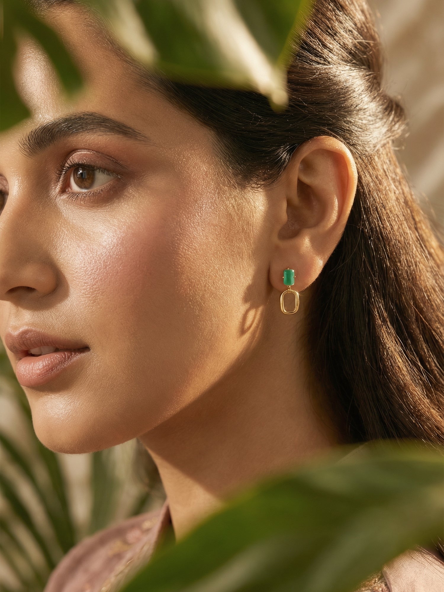 Natural Emerald Drop Earrings