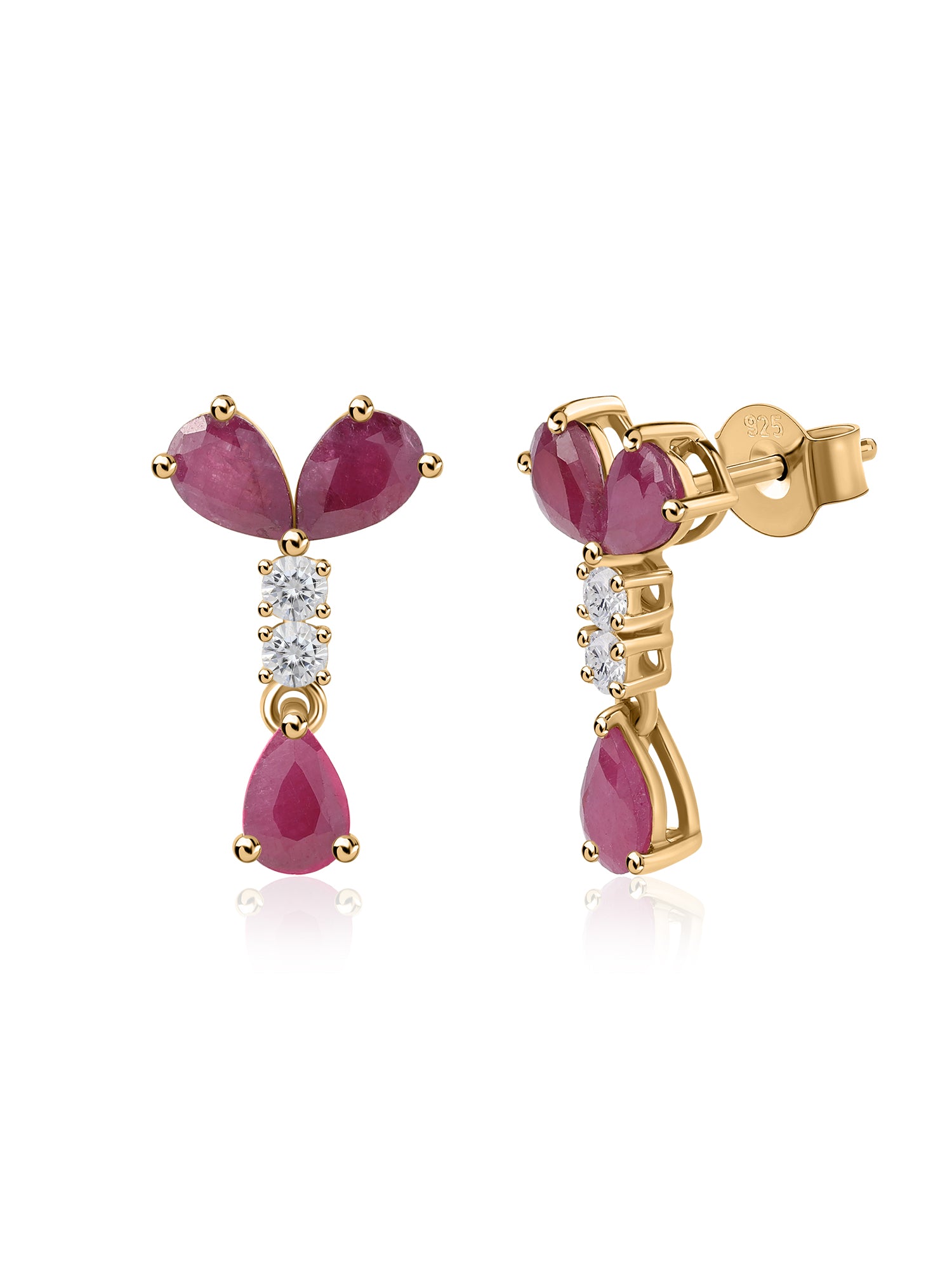 Red Hot Natural Ruby Earrings