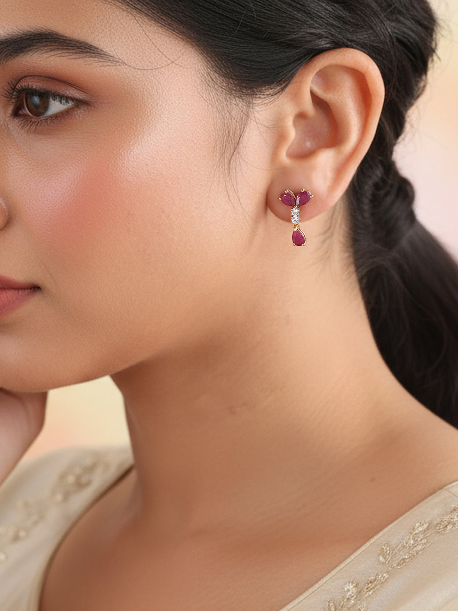 Red Hot Ruby Earrings