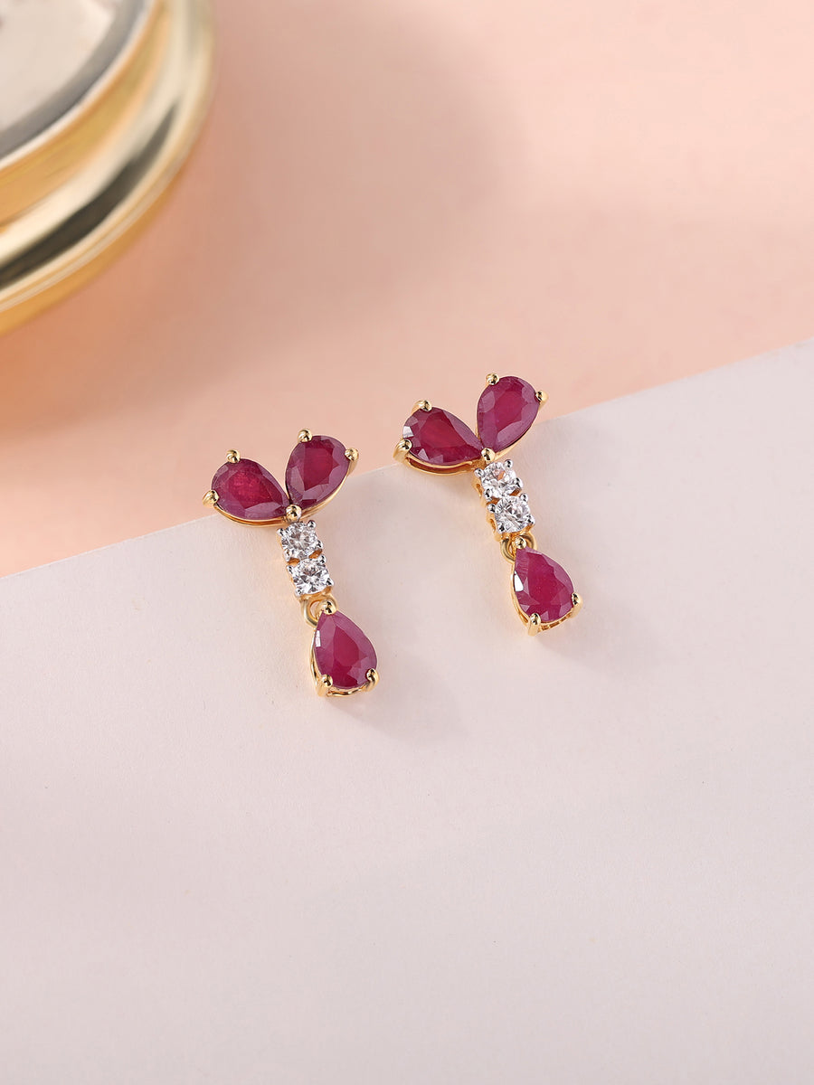Red Hot Ruby Earrings