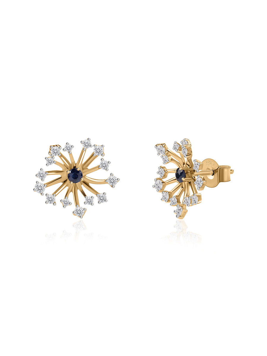 Blue Sapphire Sparkle Earrings