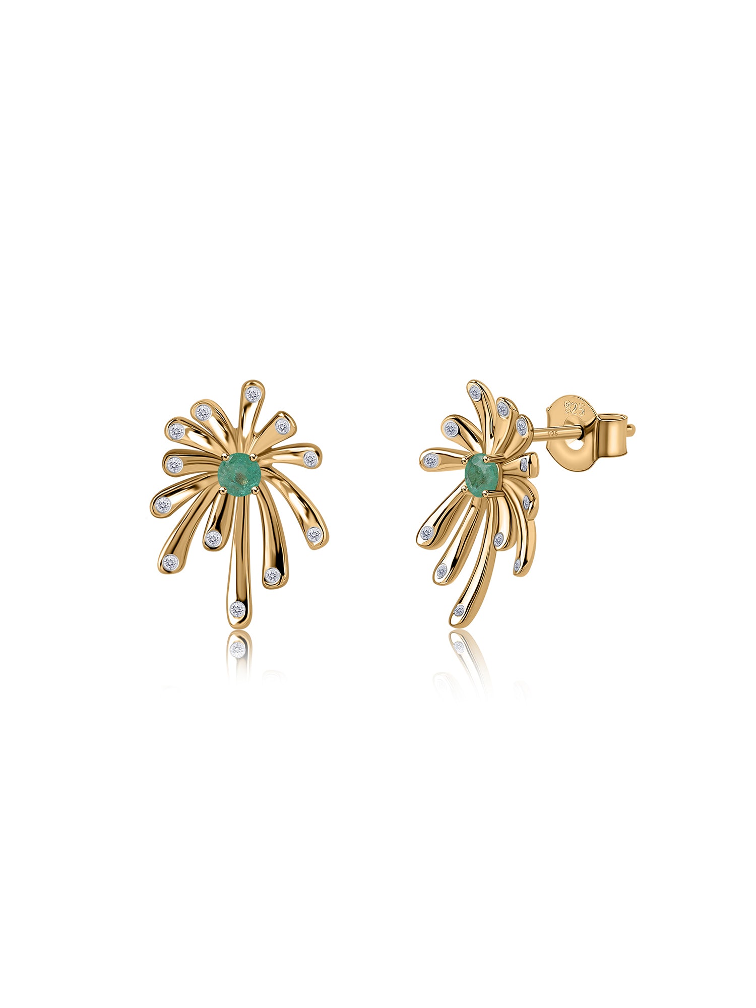 Natural Emerald Sparkle Earrings