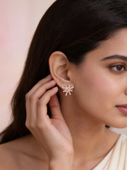 Rose Gold And Pink Sparkles Earrings