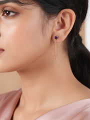 Amethyst Heart Danglers