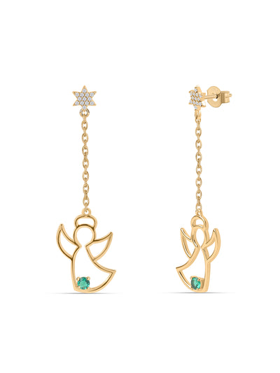 Angel Gold Plated Dangler Earrings for Women