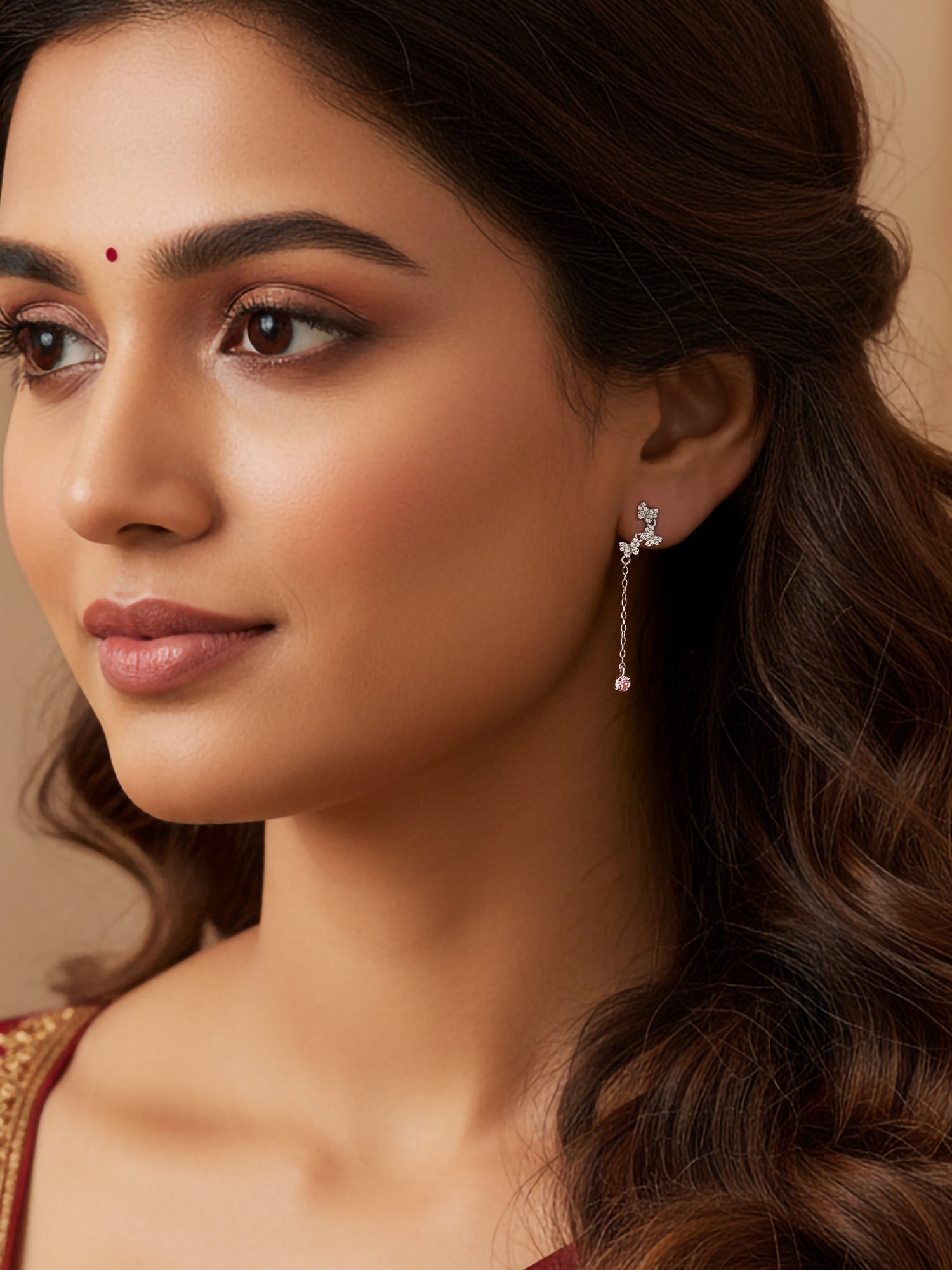 Sparkle Butterfly Dangle Earrings For Women