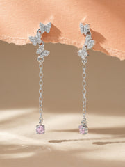 Sparkle Butterfly Dangle Earrings For Women