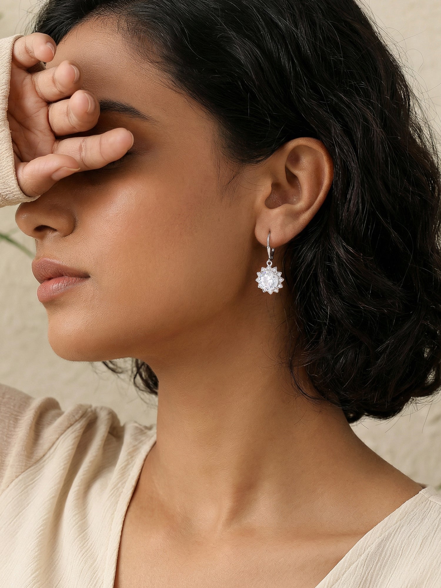 Starlight Bloom Silver Earrings