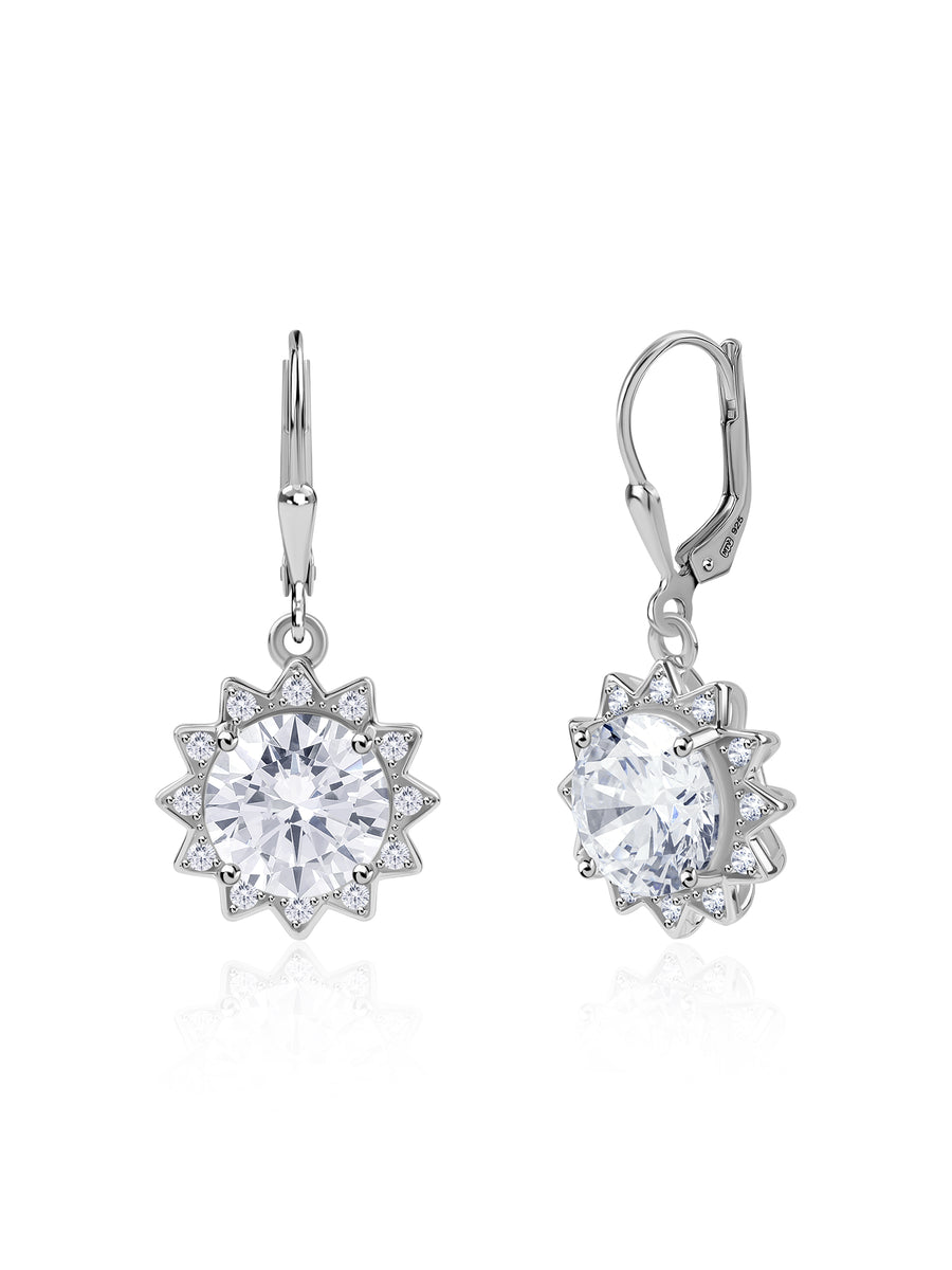 Starlight Bloom Silver Earrings