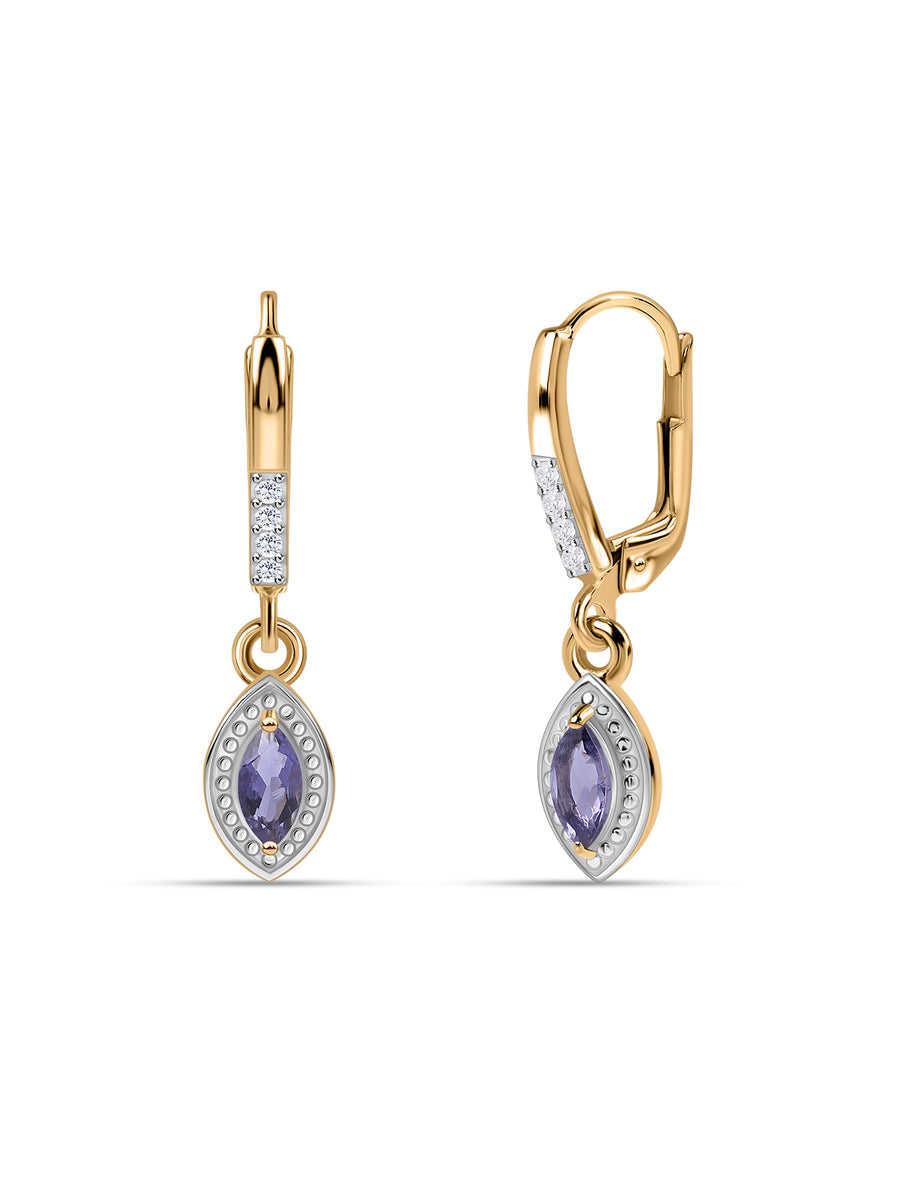 Twilight Glow Tanzanite Silver Earrings