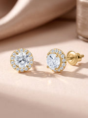 Classic 1 Carat Round Lab-Grown Diamond Studs