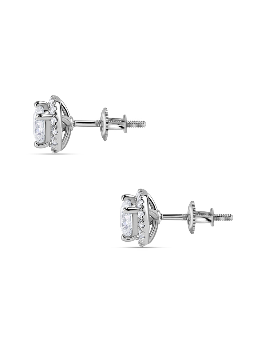 Classic 1 Carat Round Lab-Grown Diamond Studs