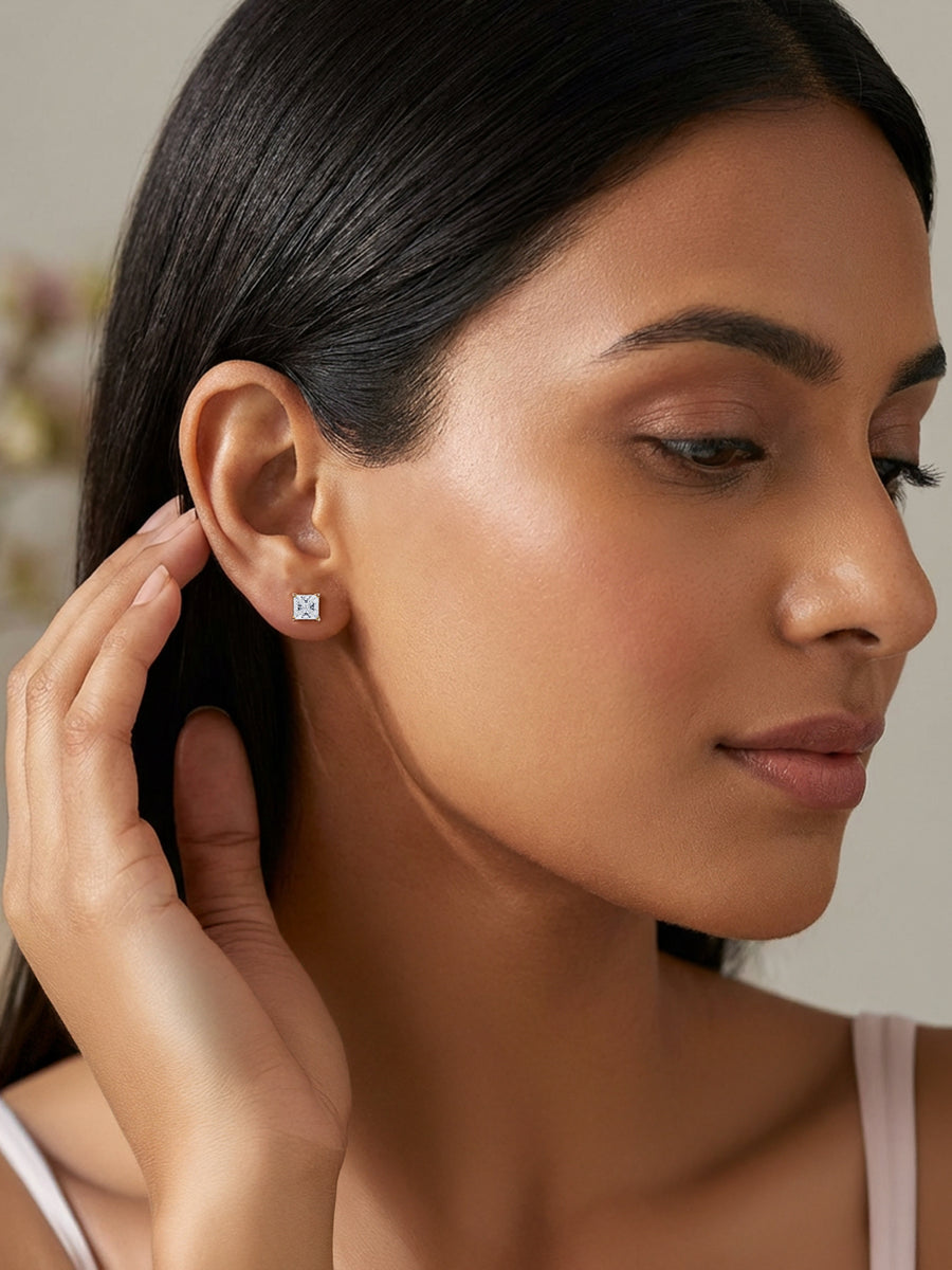 1.5 Carat Princess Classic Studs