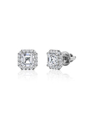 1.5 Carat Asscher Stud Earrings