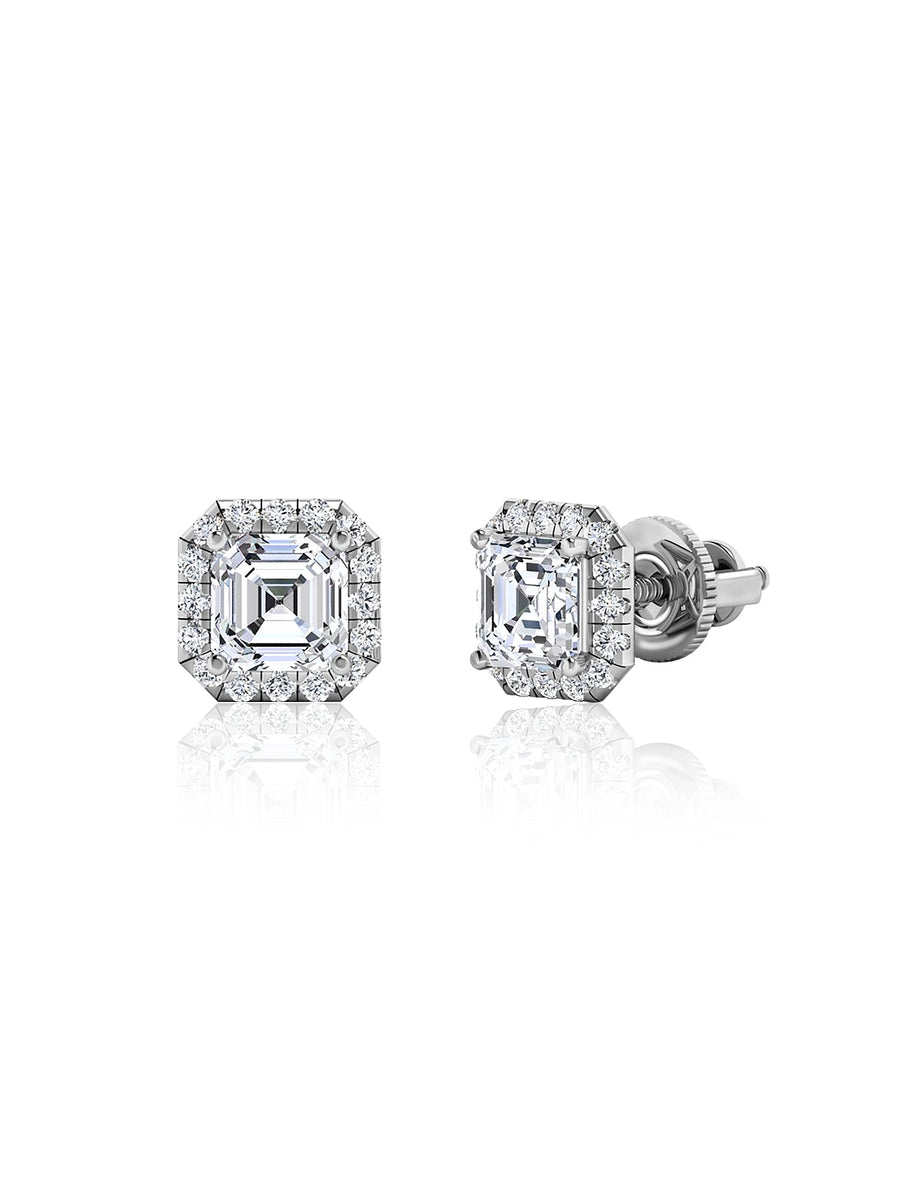 1.5 Carat Asscher Stud Earrings