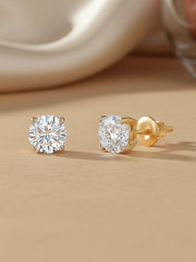 1.50 Carat Diamond Solitaire Earrings For Women