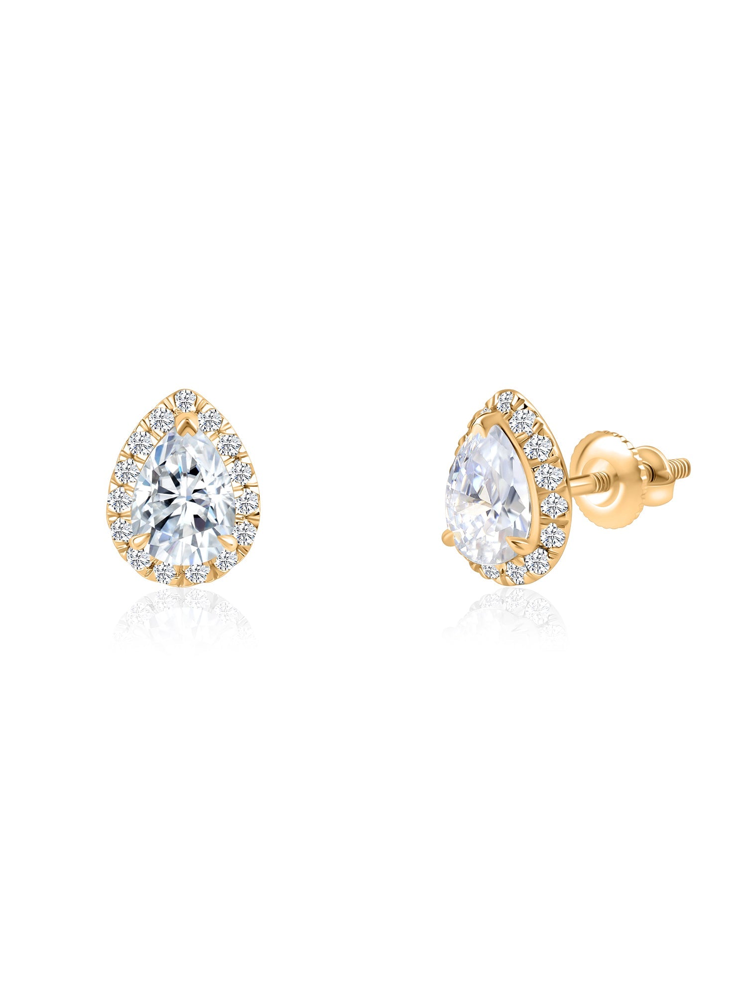 Luster Pear Lab Grown Diamond Stud Earrings