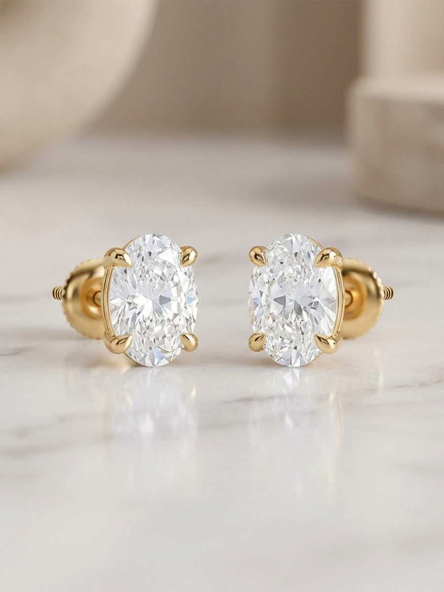 1.5 Carat Oval Luxe Studs