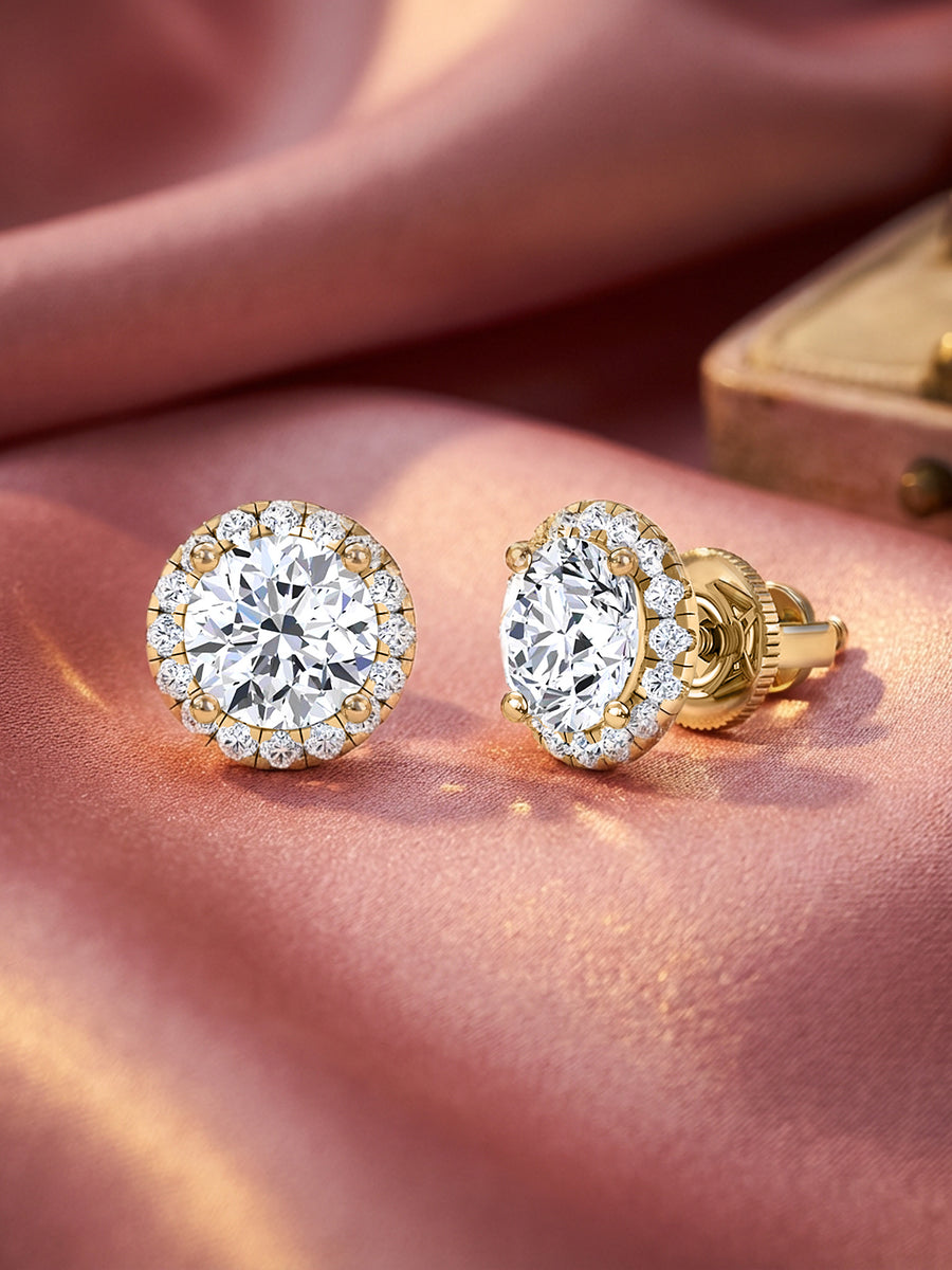 2 Carat Glow Lab Diamond Stud Earrings