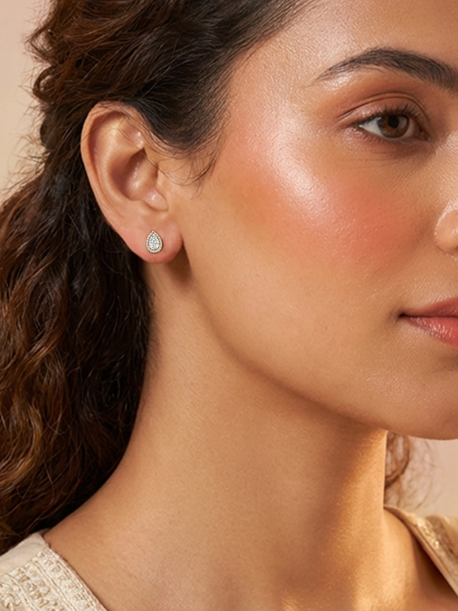 Luxe 2 Carat Pear Lab Grown Diamond Stud Earrings