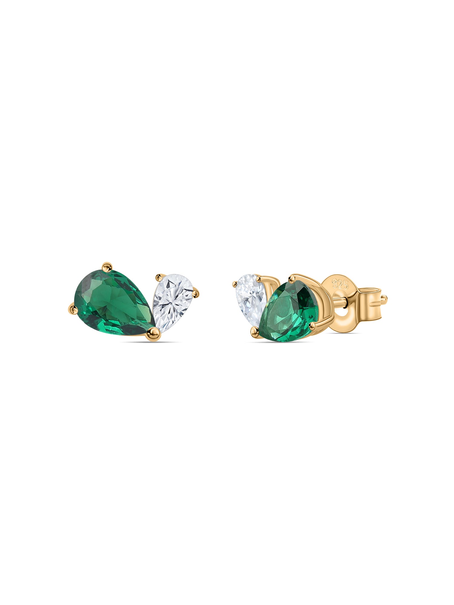 Green Toi Et Moi Yellow Gold Earring For Women