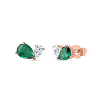 Green Toi Et Moi Rose Gold Earring For Women