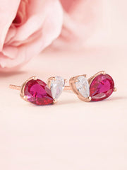 Red Toi Et Moi Rose Gold Earring For Women