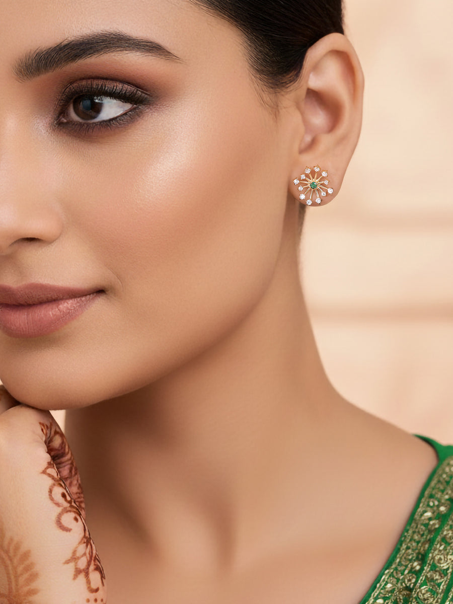 Green Emerald Sparkle Earrings