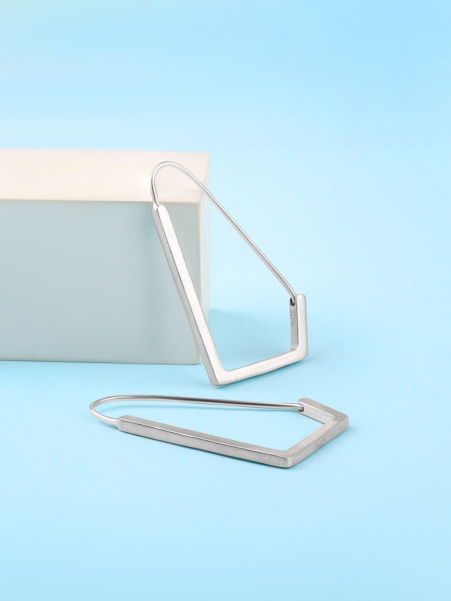 Contemporary Designer Silver Hoops