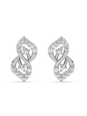 Lab Grown Leafy Affair Diamond Earrings In Gold