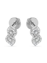 Lab Grown Leafy Affair Diamond Earrings In Gold