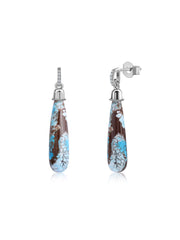 Natural Brown Turquoise Earrings