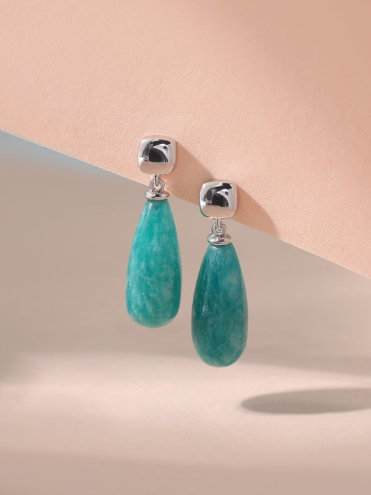Natural Amazonite Earrings