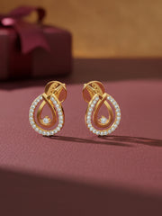 Lab Grown Drop Diamond Earrings In Gold