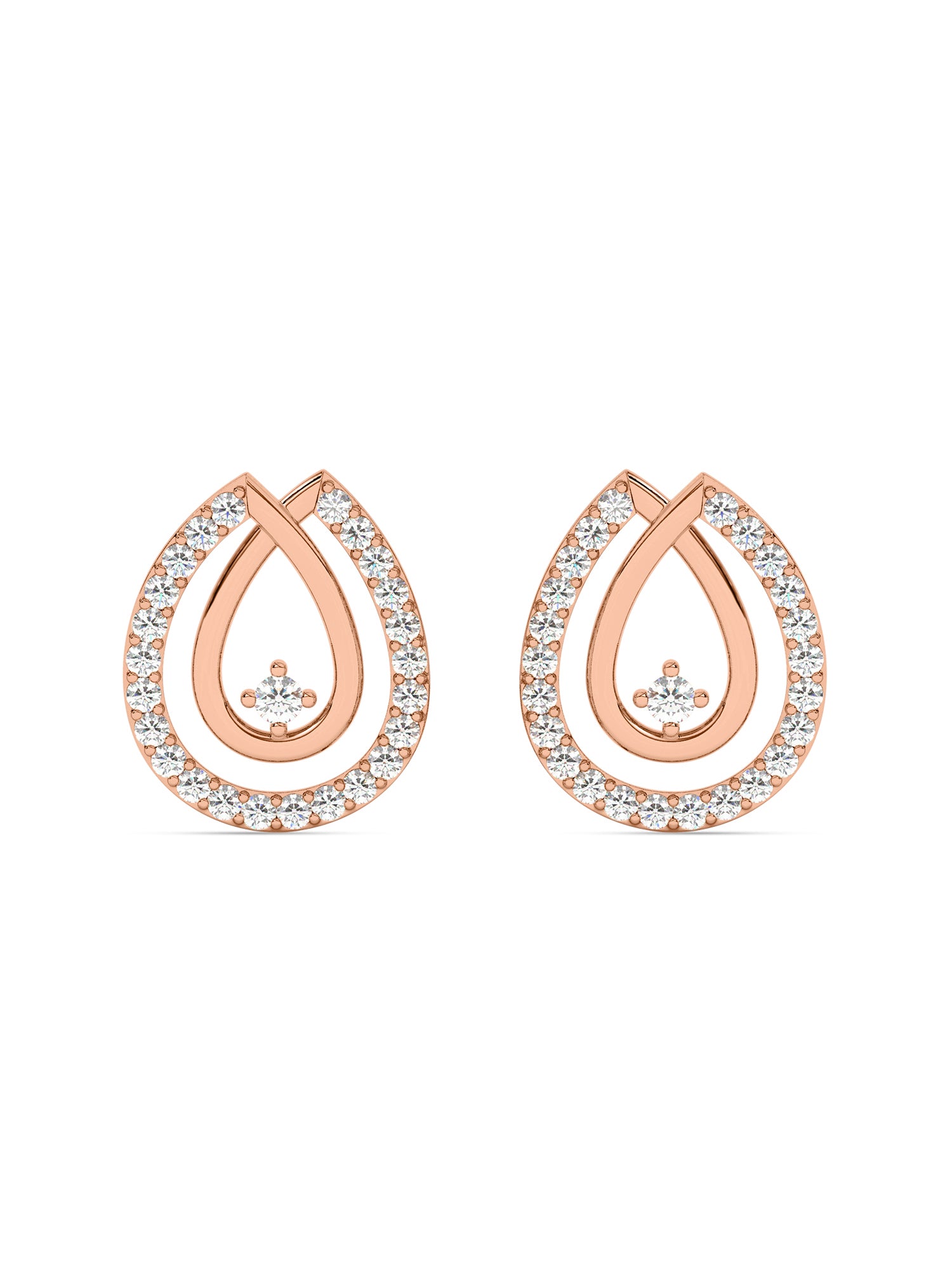 Lab Grown Drop Diamond Earrings In Gold
