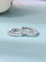 Eternal Shine Silver CZ Hoops