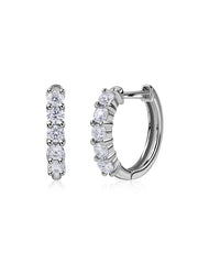 Eternal Shine Silver CZ Hoops