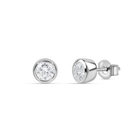 Natural White Topaz Essential Silver Stud Earrings